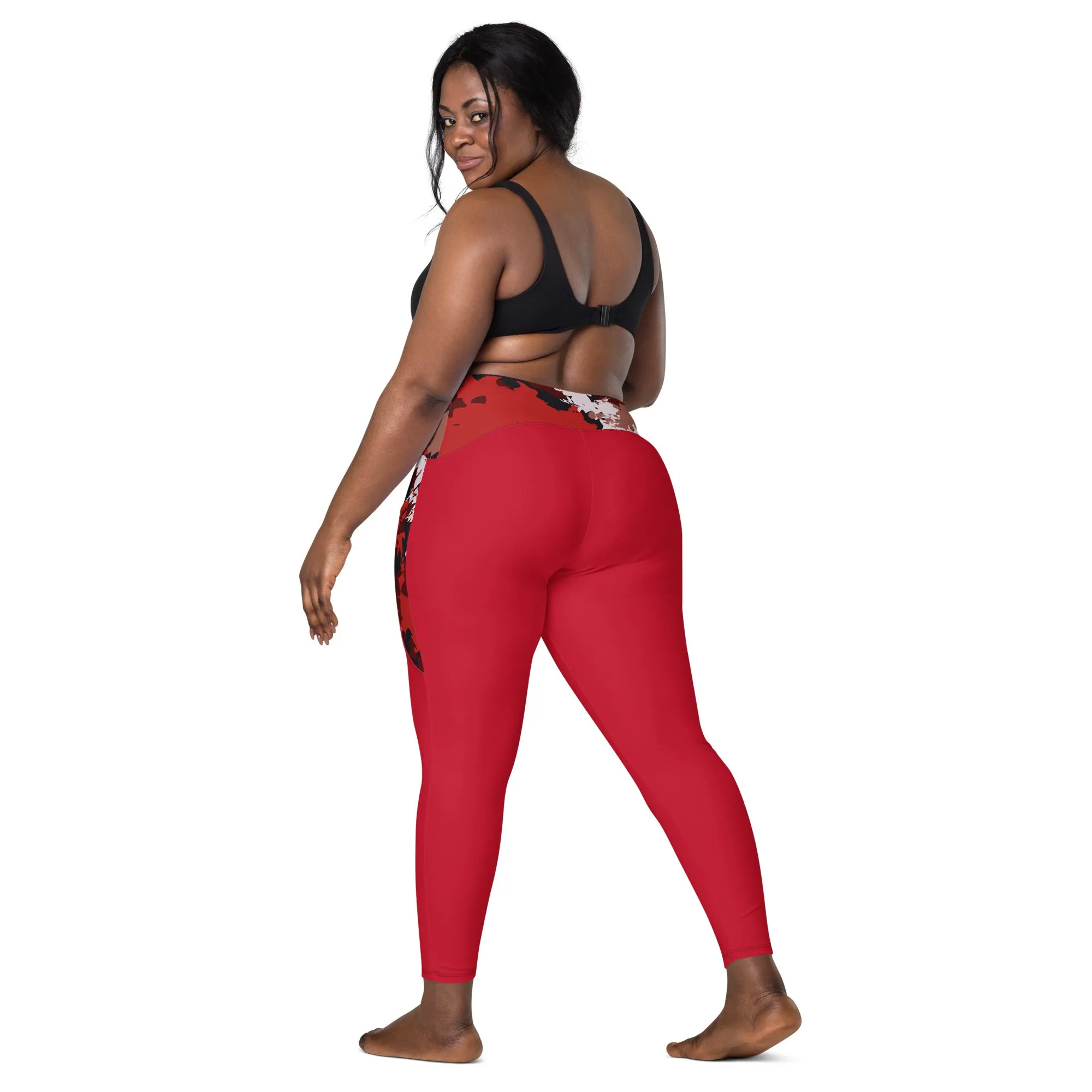 Humble Sportswear™ Trinity Red Pocket Leggings