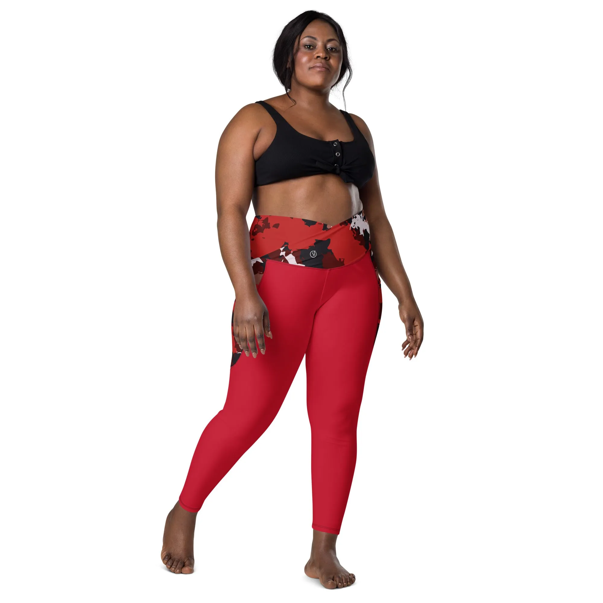 Humble Sportswear™ Trinity Red Pocket Leggings