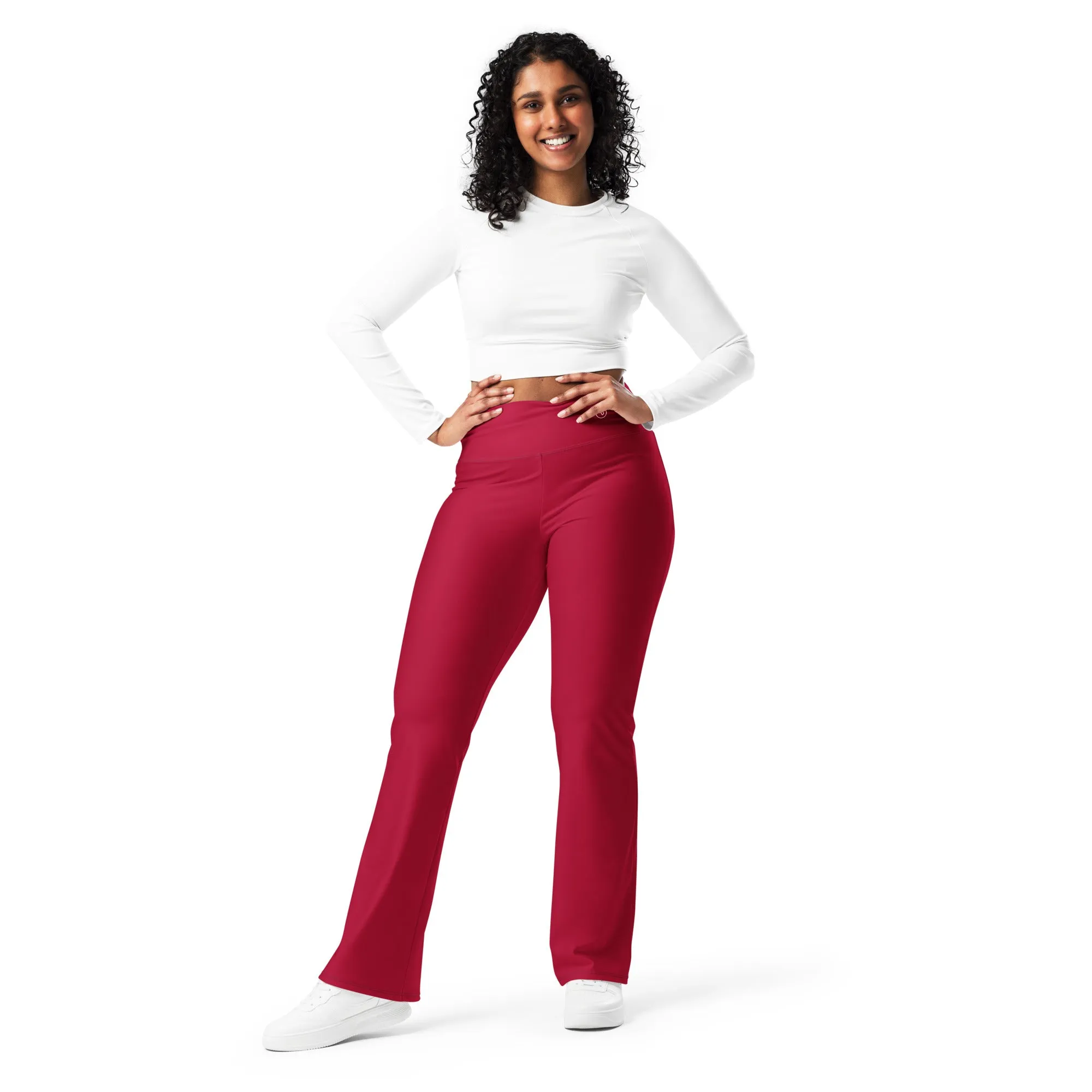 Humble Sportswear™ Women's Carmine Red Flare Leggings