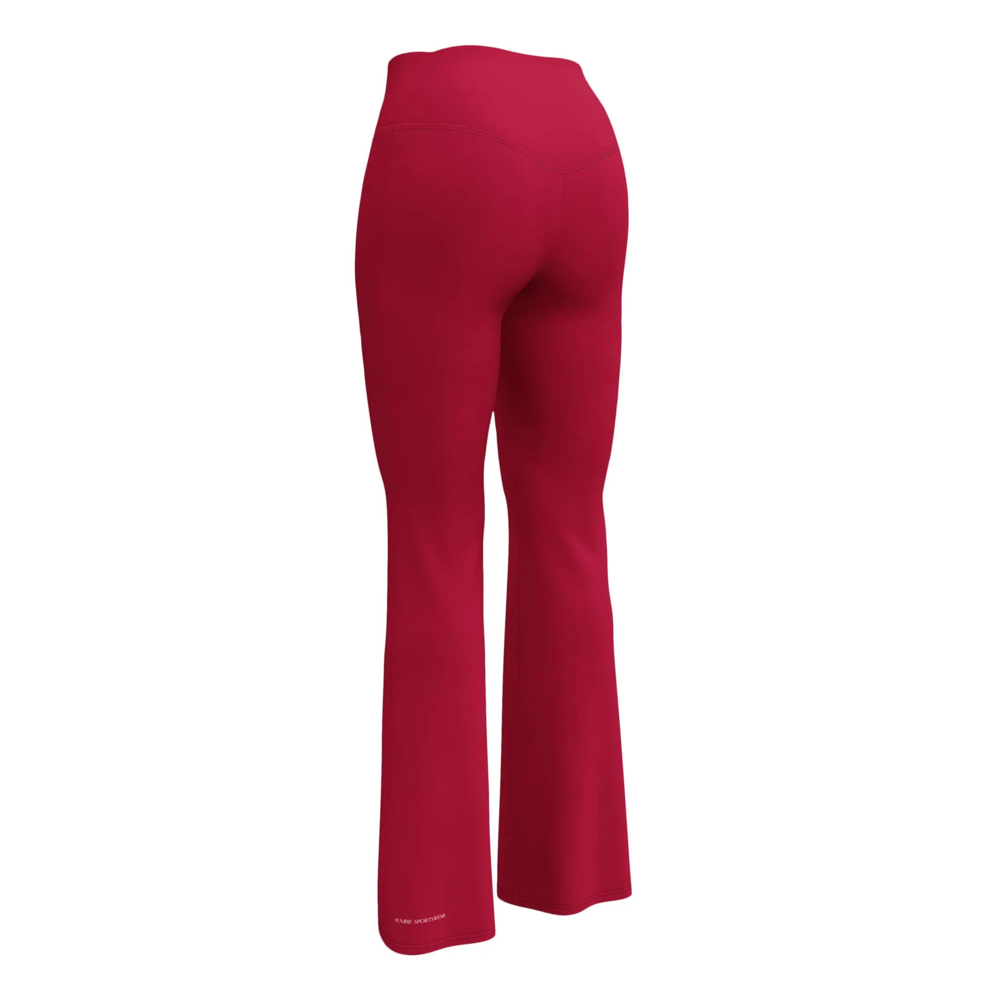 Humble Sportswear™ Women's Carmine Red Flare Leggings