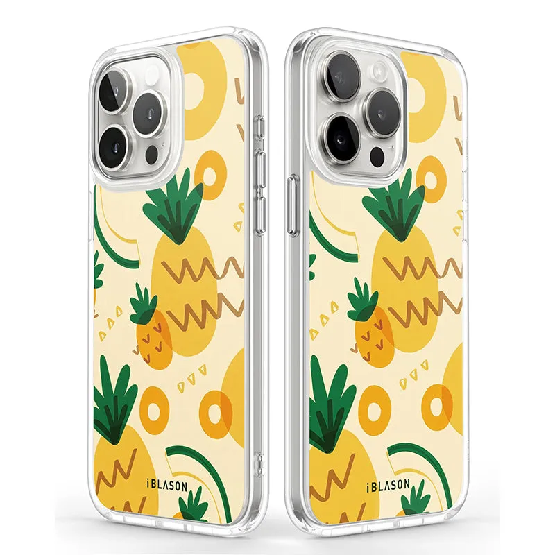 iPhone 14 Pro Max Halo MagSafe Cute Phone Case - Pineapple