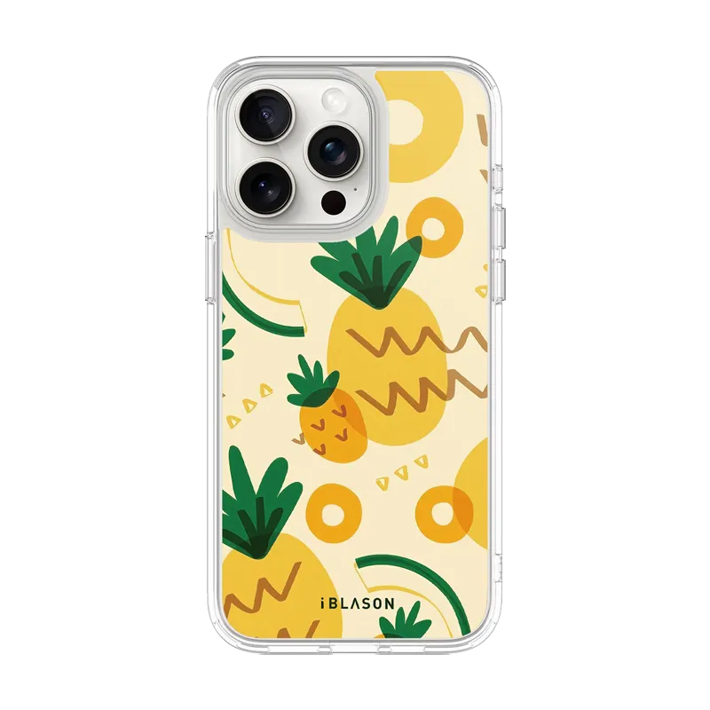 iPhone 14 Pro Max Halo MagSafe Cute Phone Case - Pineapple