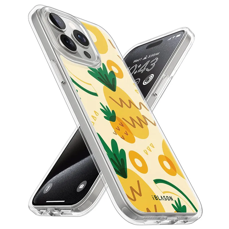 iPhone 14 Pro Max Halo MagSafe Cute Phone Case - Pineapple