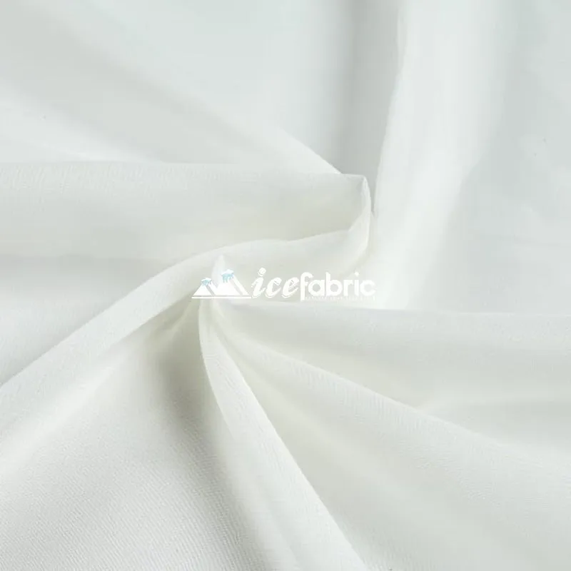 Ivory Mia Chiffon Fabric / Bridal Soft chiffon Sheer Fabric