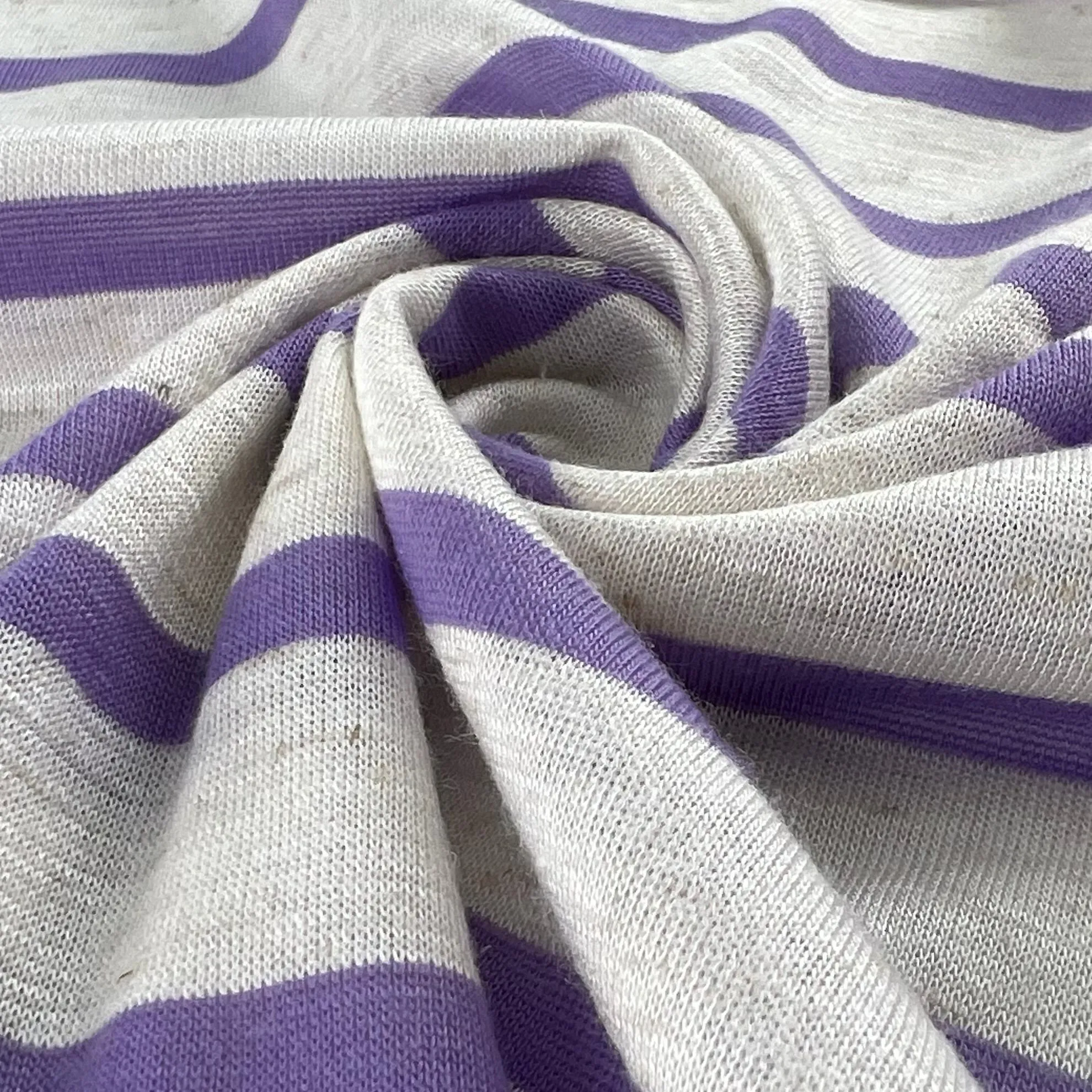 Lavender | Thick and Thin Stripe Jersey R|S - SKU 7501E #S/FF-2