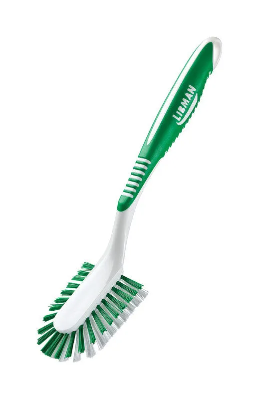 Libman 2.4 in. W Hard Bristle 8 in. Plastic/Rubber Handle Kitchen Brush