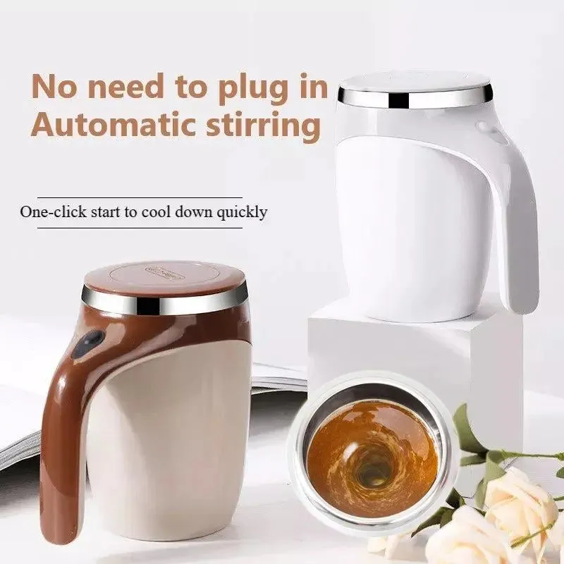 Magnetic Auto-Stir Coffee Cup for Effortless Mixing