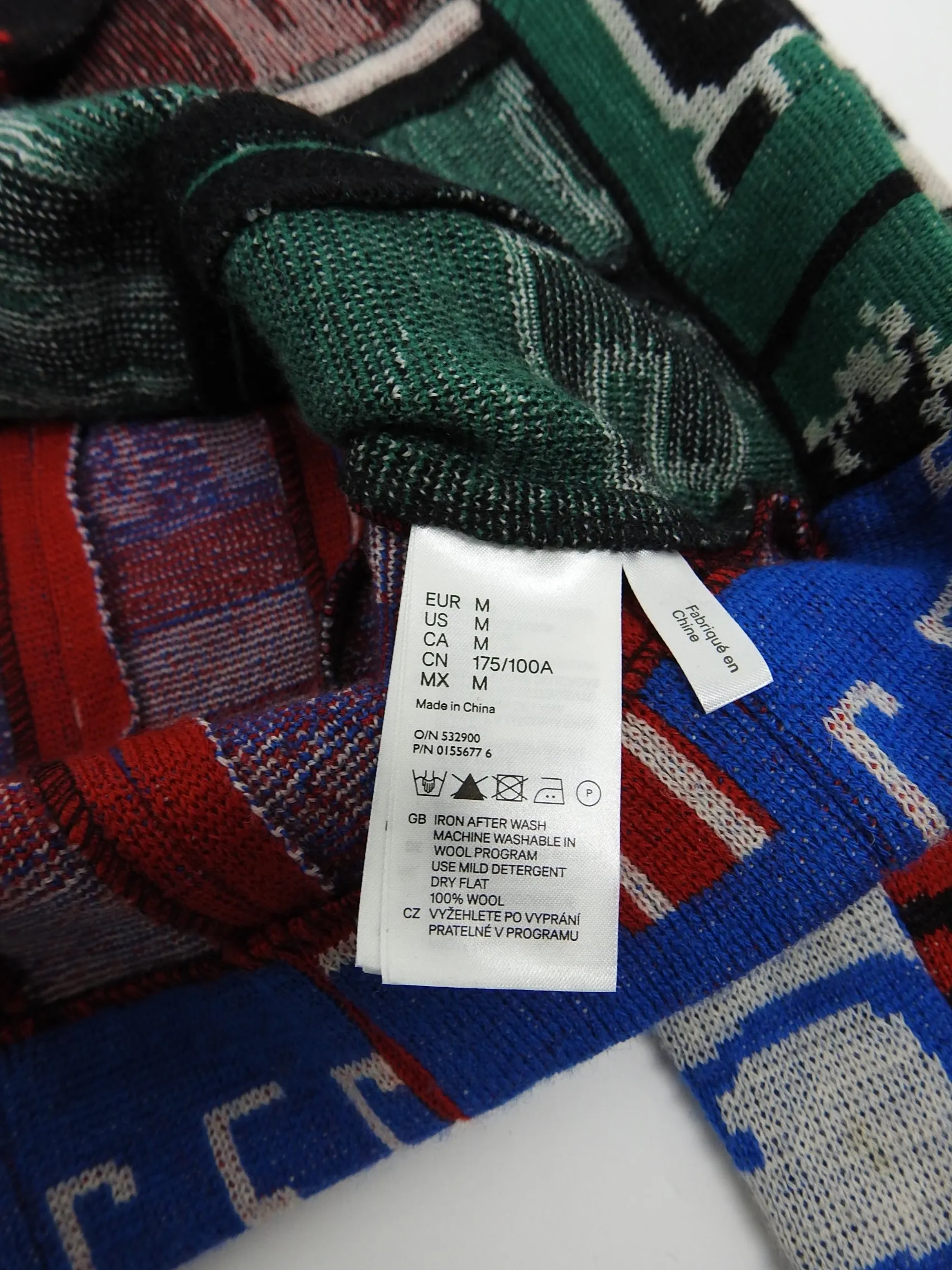 Maison Margiela x H&M Football Scarf Sweater Size Medium