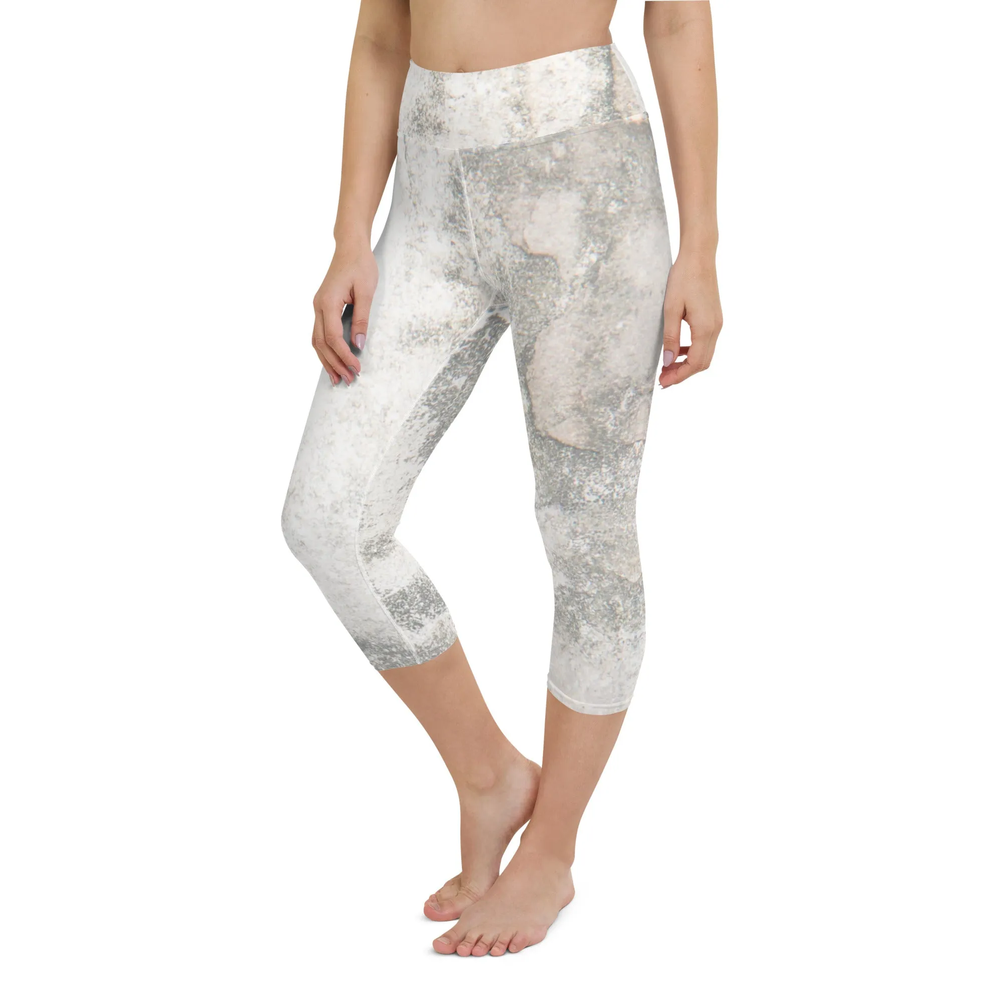 Marble Design Yoga Capri Leggings Style Meets Comfort