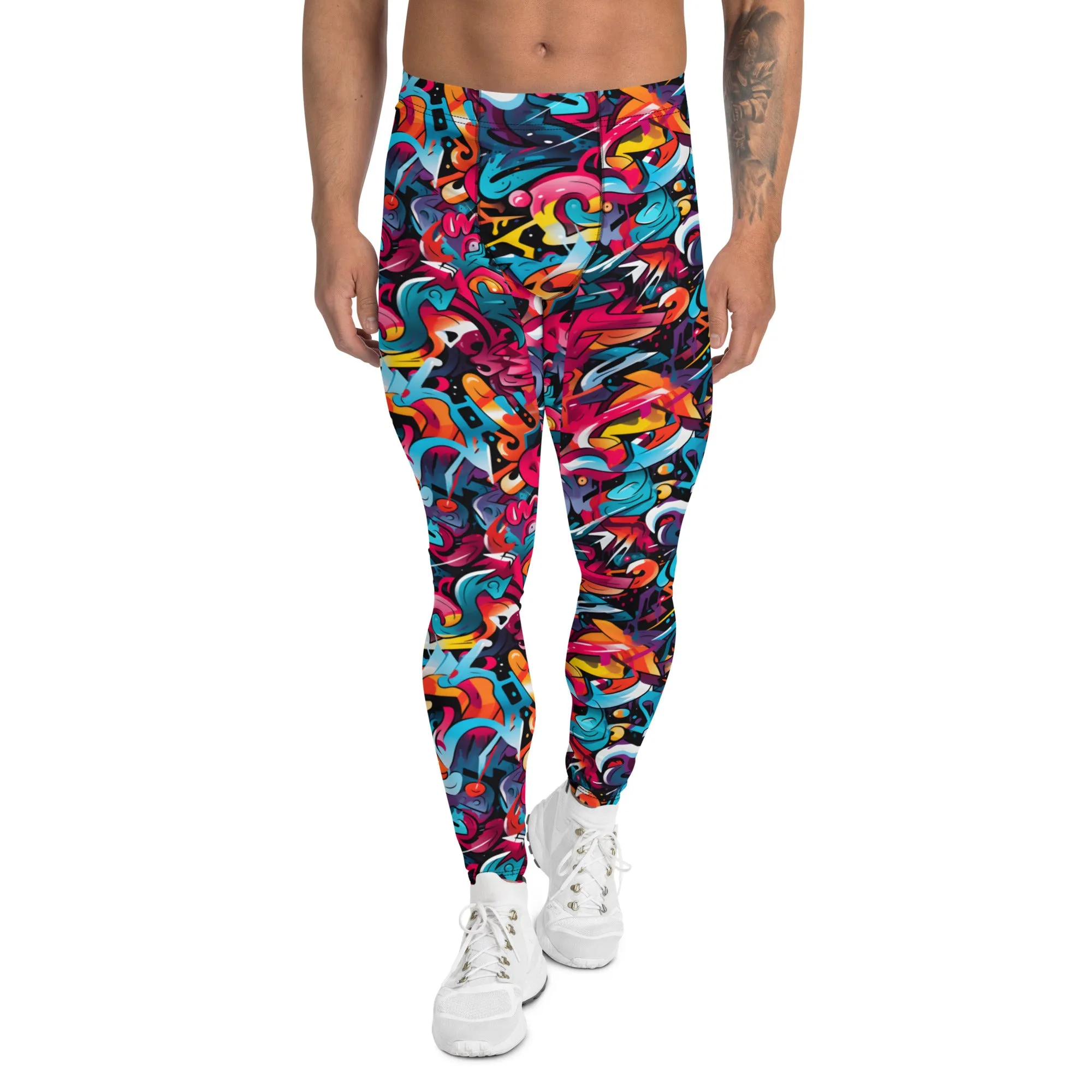 Men's Leggings, Multicolor, Rainbow