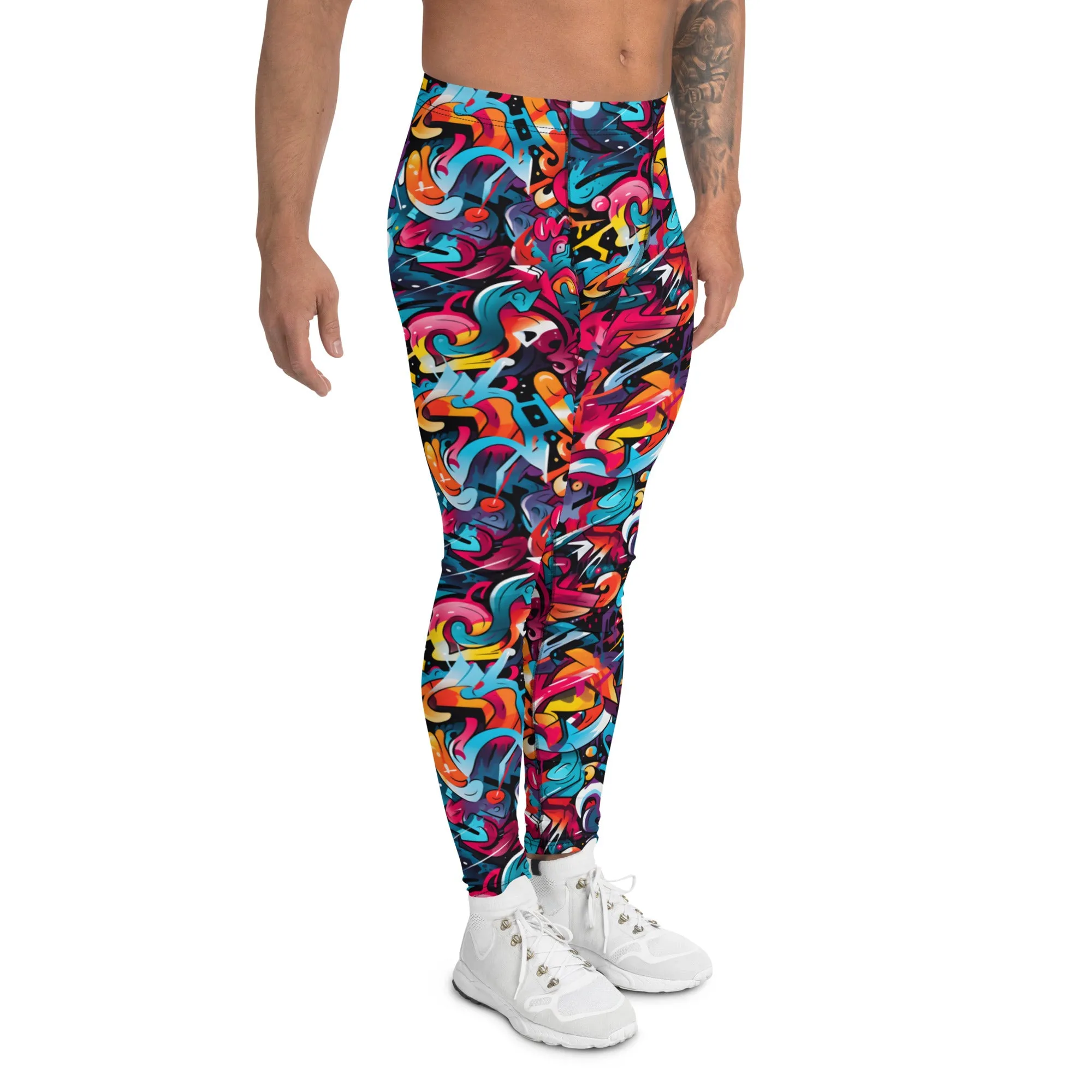 Men's Leggings, Multicolor, Rainbow