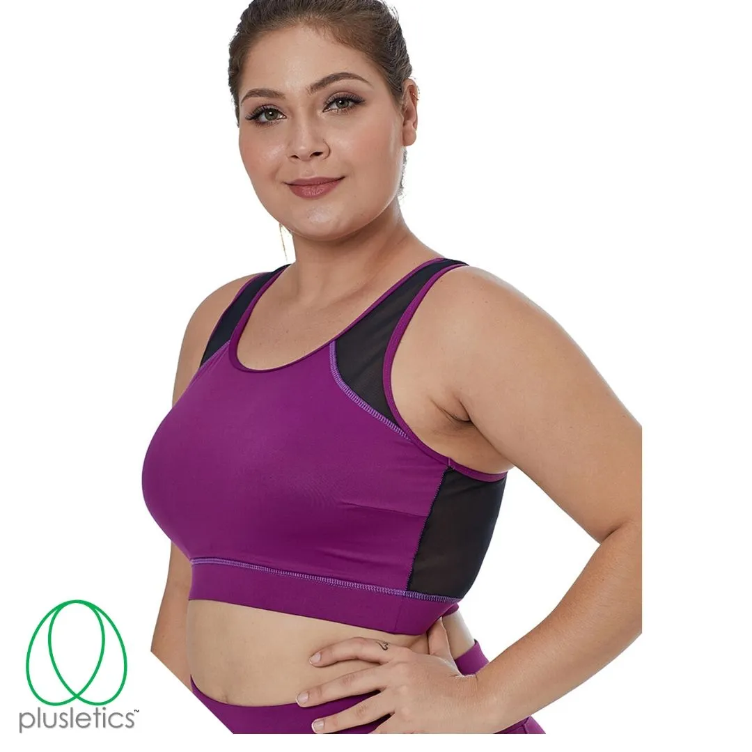 Mesh Back Sports Bra - Fuchsia