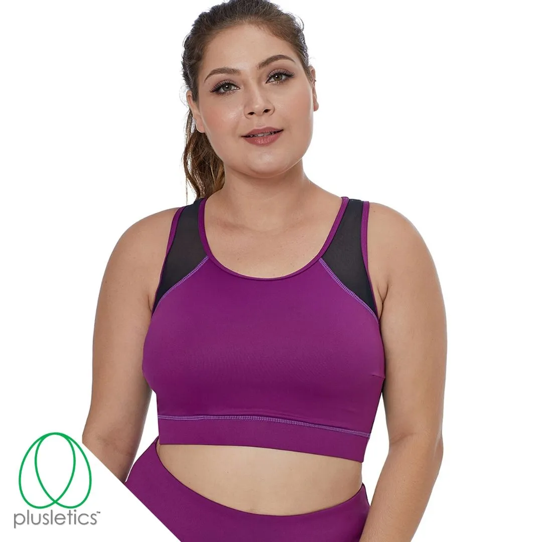 Mesh Back Sports Bra - Fuchsia