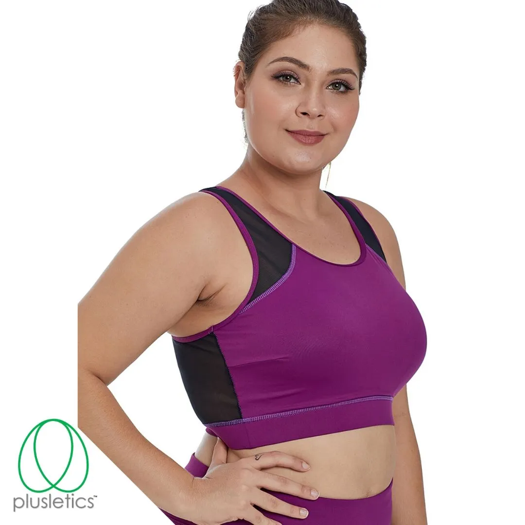 Mesh Back Sports Bra - Fuchsia