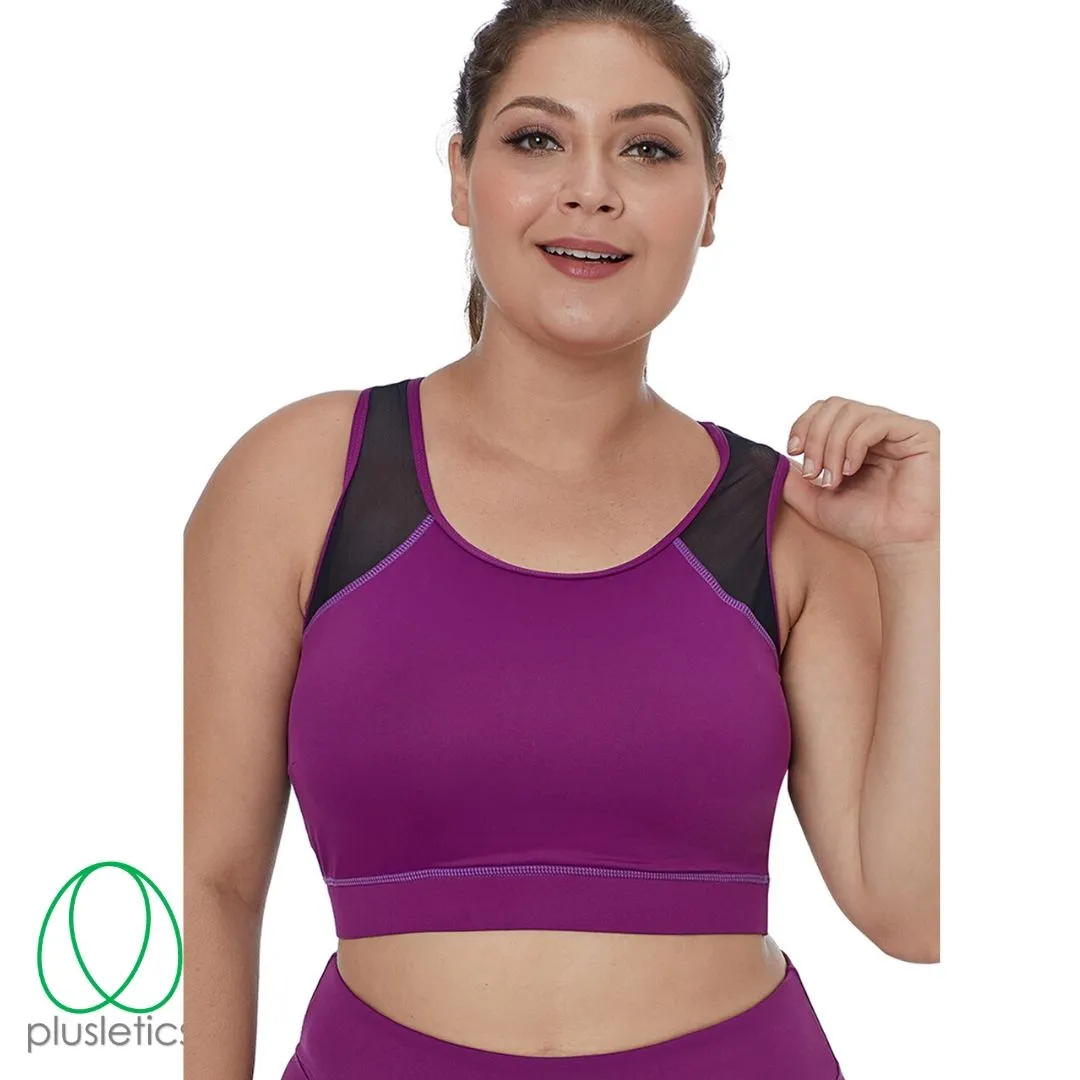 Mesh Back Sports Bra - Fuchsia