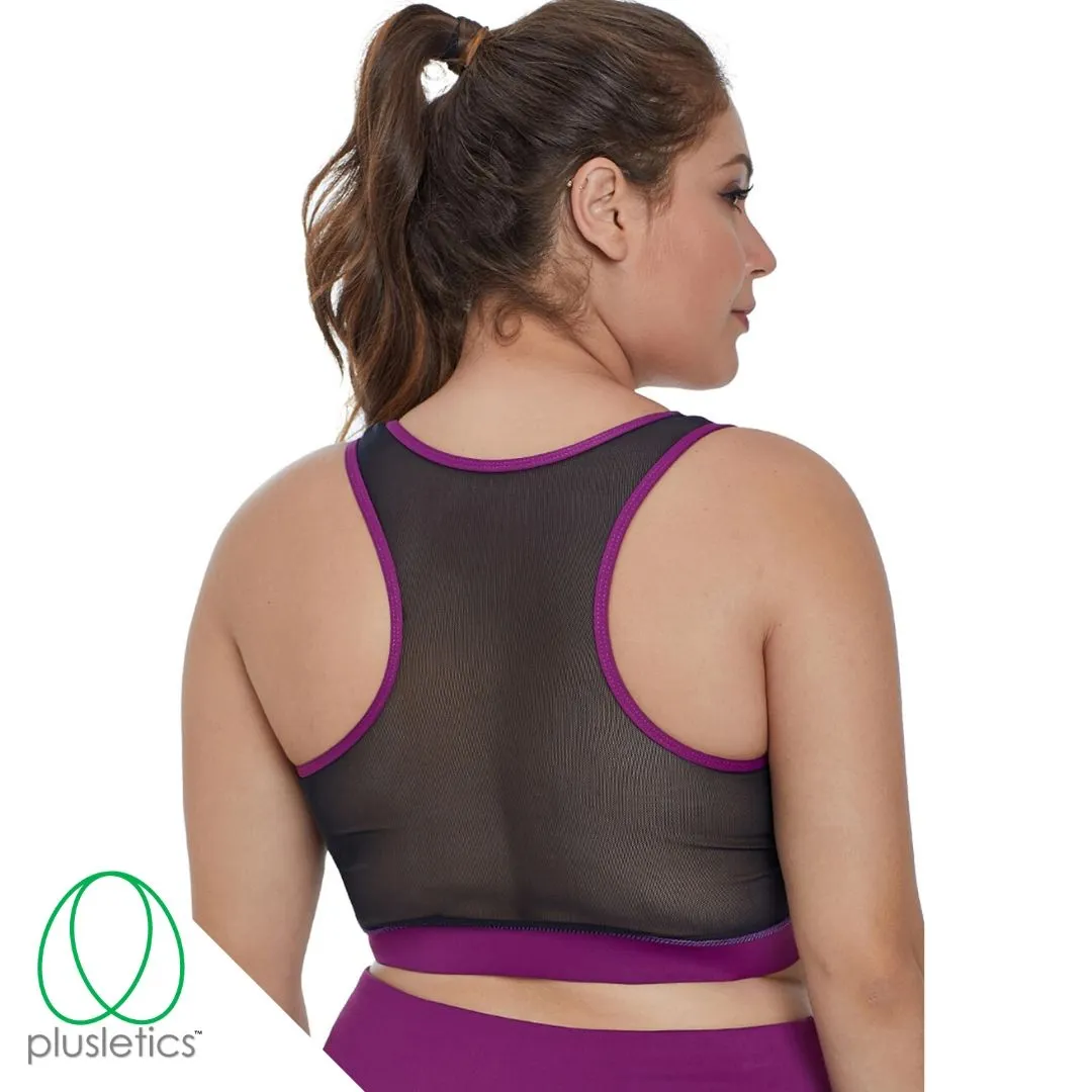 Mesh Back Sports Bra - Fuchsia