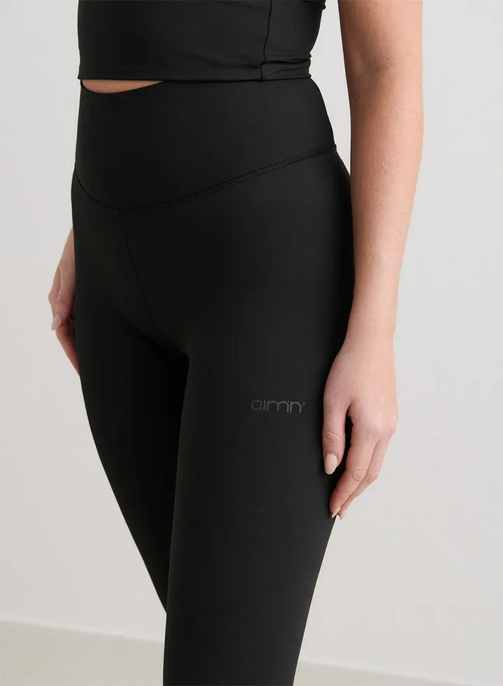 Monochrome Core Flare Tights | Black