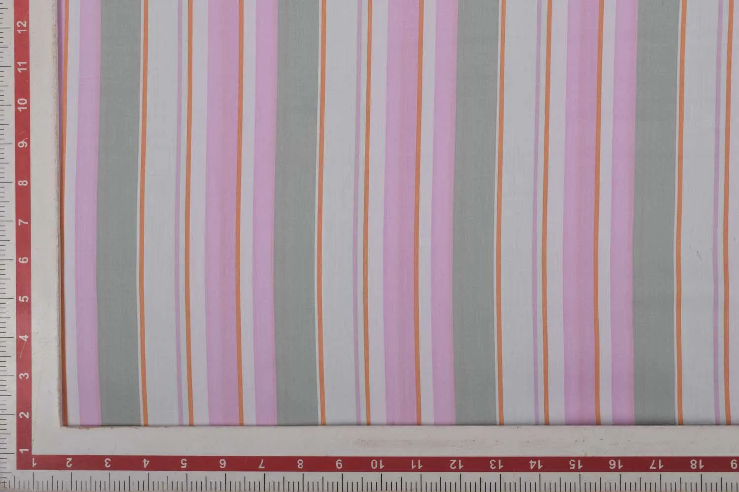 Multicolor Stripes Cotton Satin Fabric