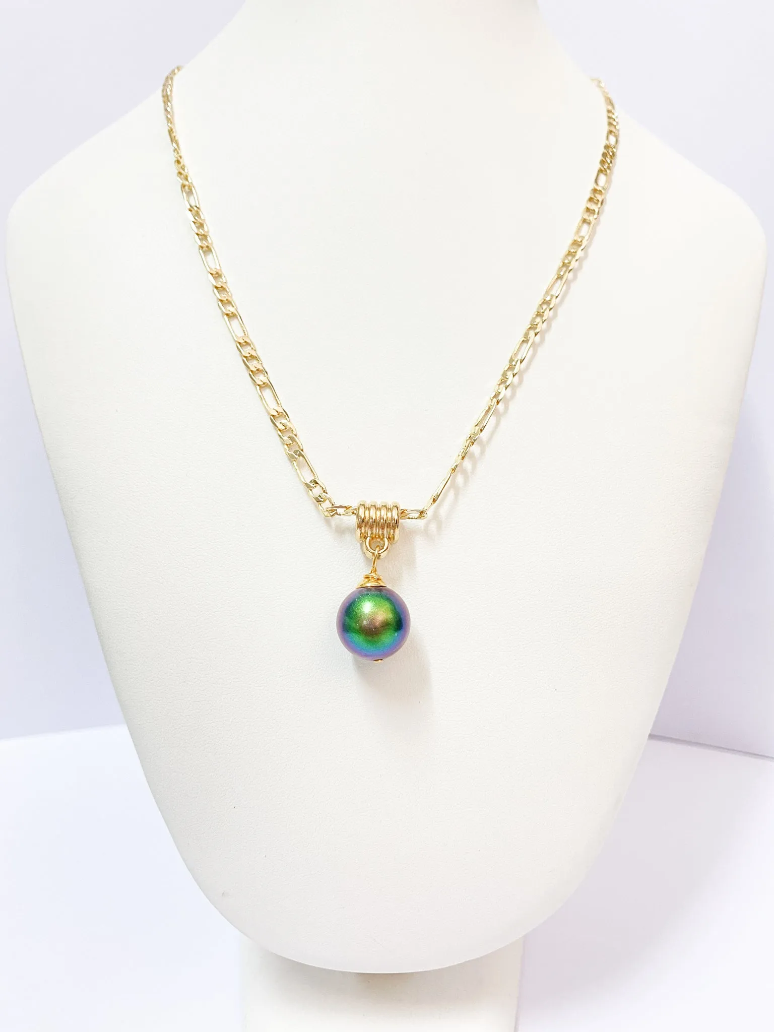 NANIA - Premium Swarovski Green Tone Pearl Set