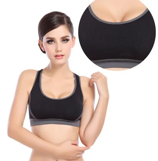 New Arrival Women Sexy Racerback Stretch Yoga Athletic Sports Bras Crop Bra