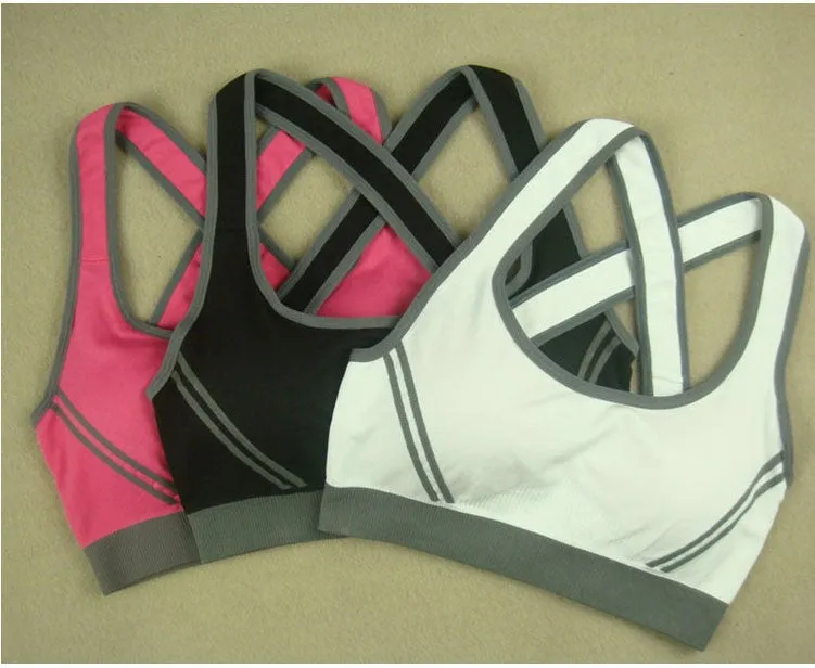 New Arrival Women Sexy Racerback Stretch Yoga Athletic Sports Bras Crop Bra