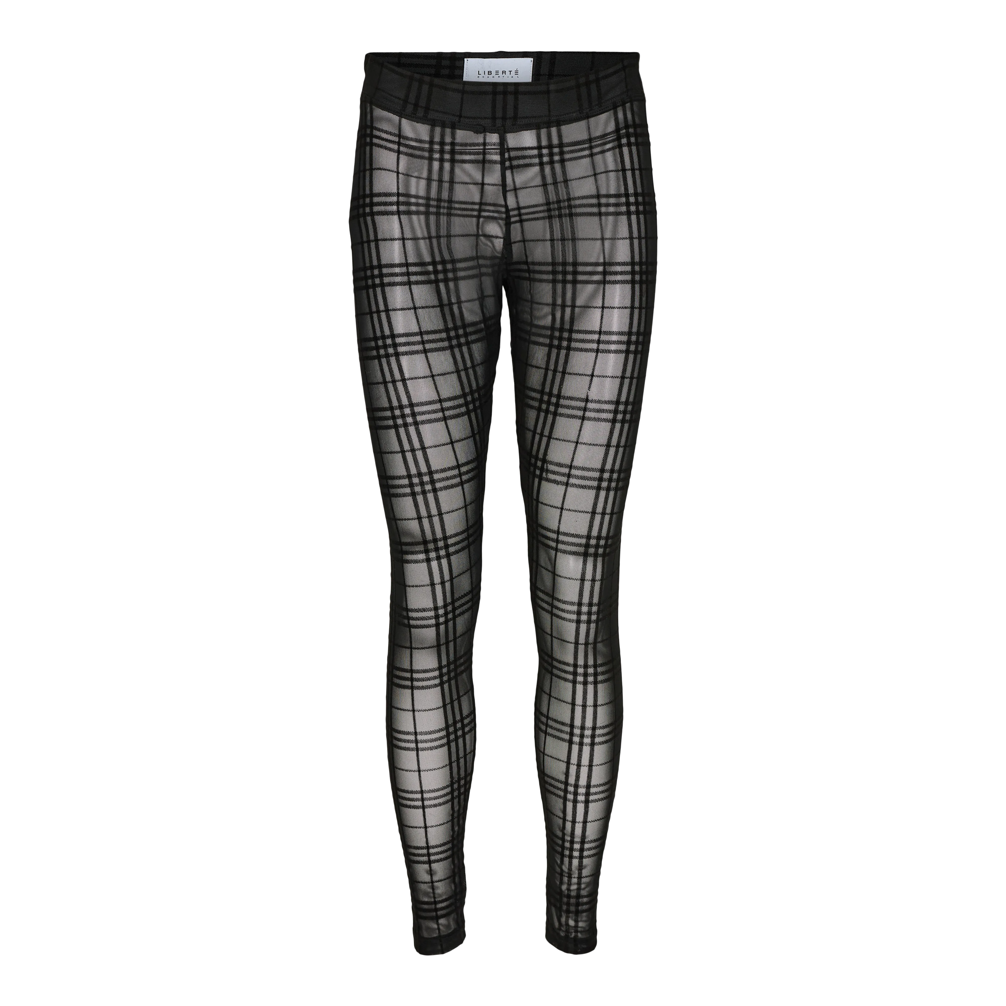 NILLA-LEGGING - BLACK FLOCK CHECK