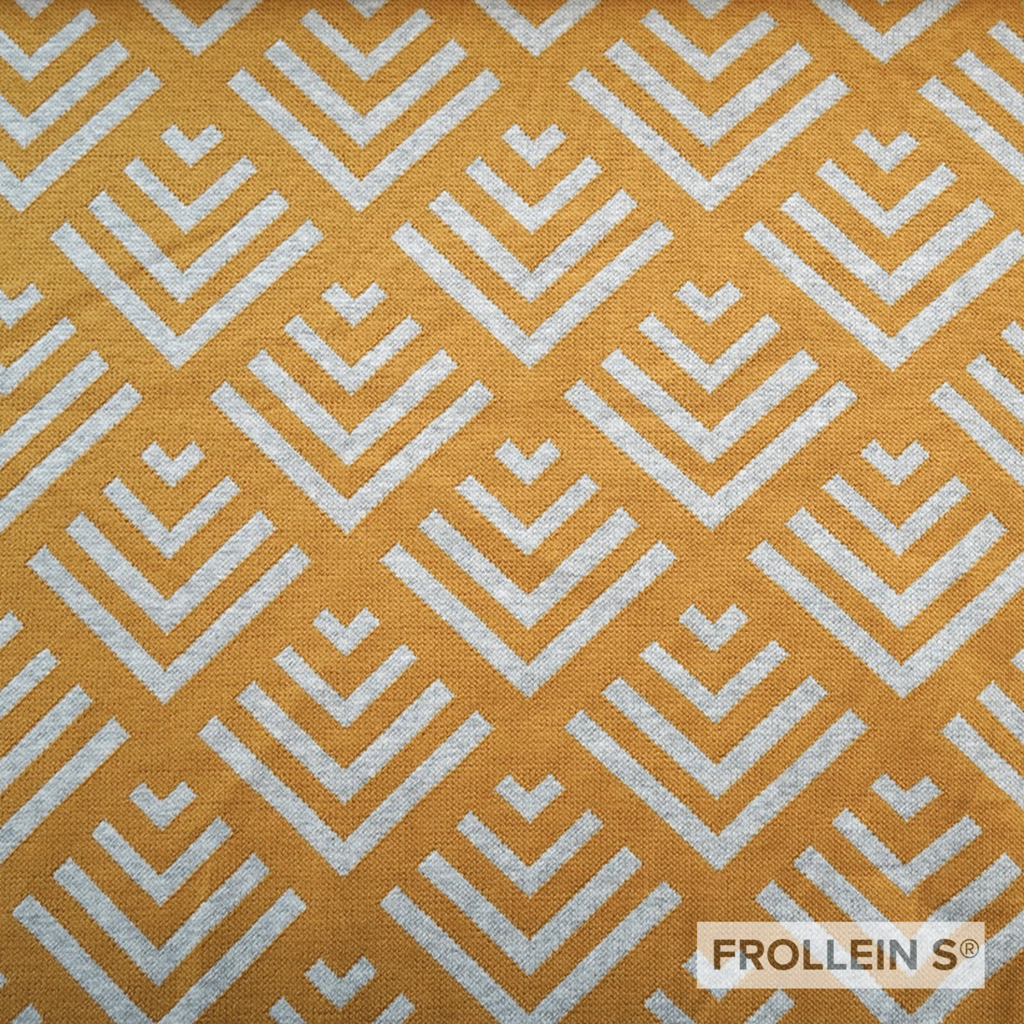 Organic Interlock Jacquard - Corners - Mustard Yellow