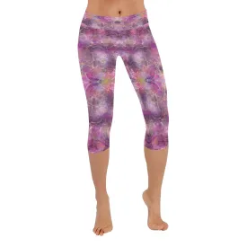 Pink Circles Capri Leggings up to 5 XL