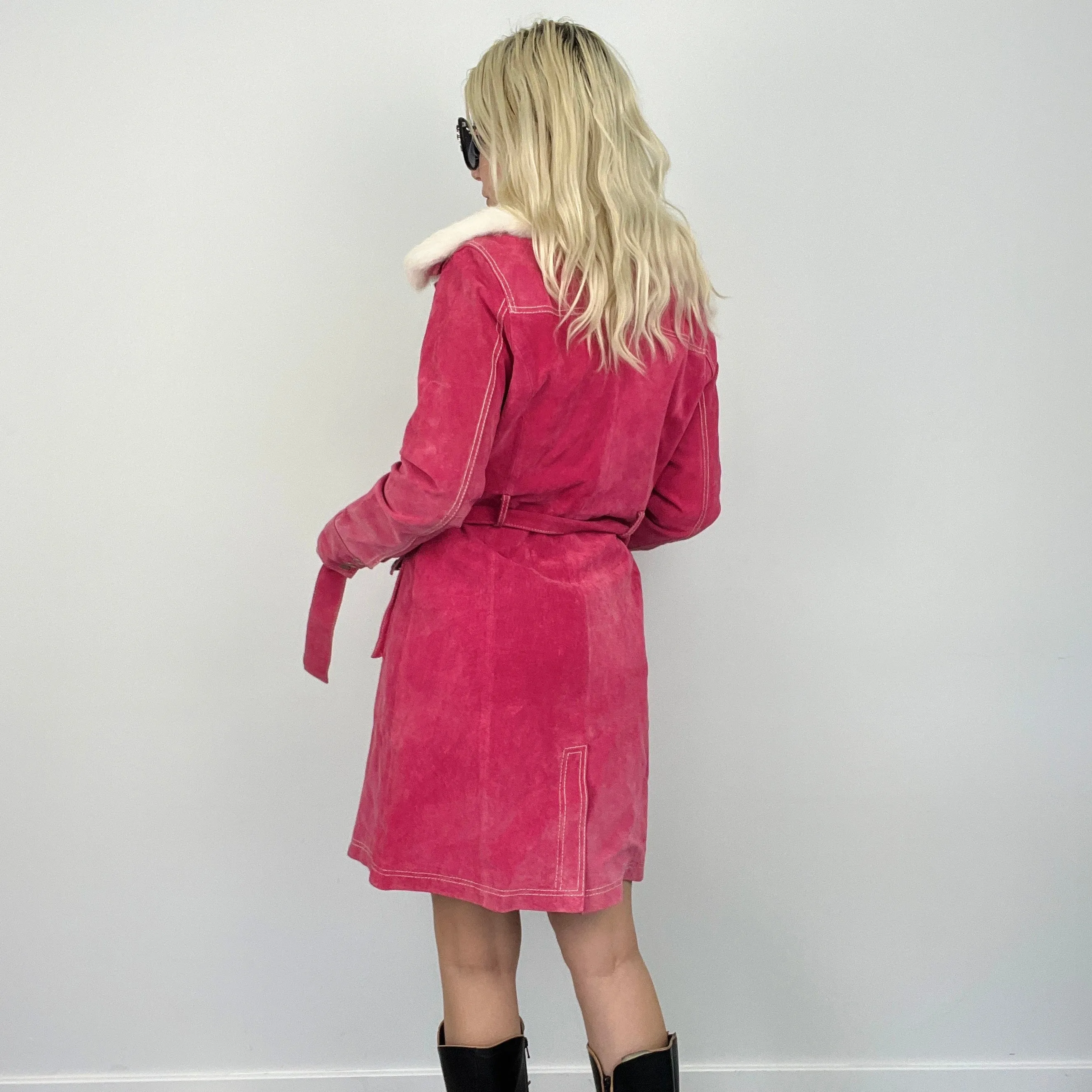 Pink Suede Penny Lane Coat