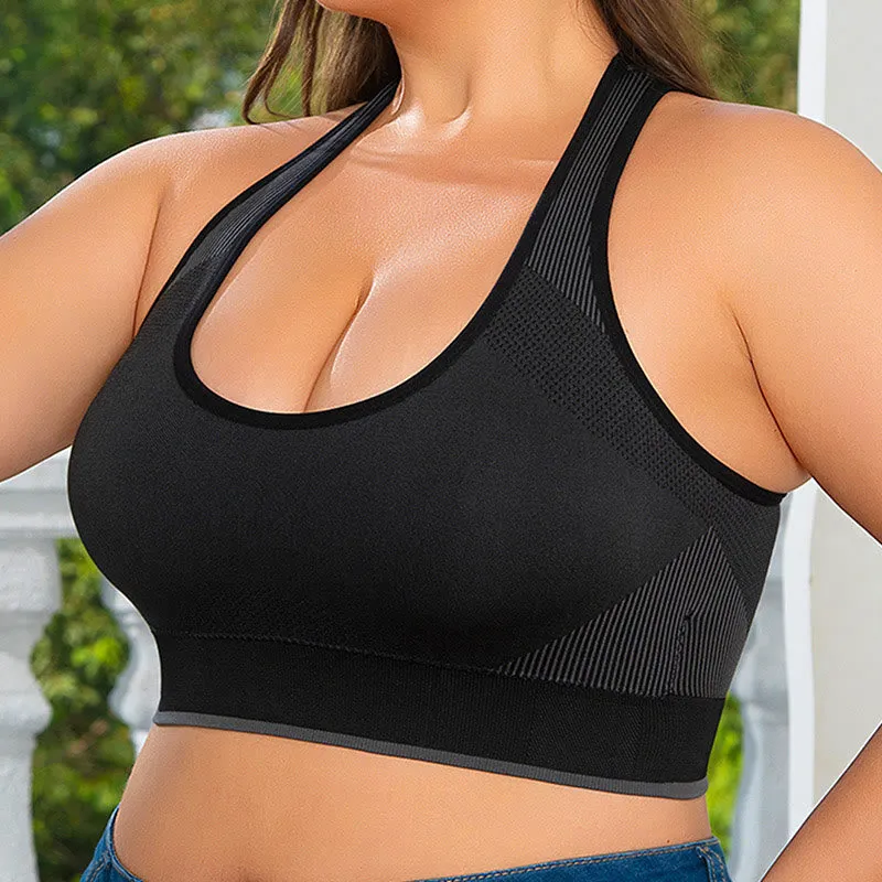 Plus Size Hollow Back Sports Bras