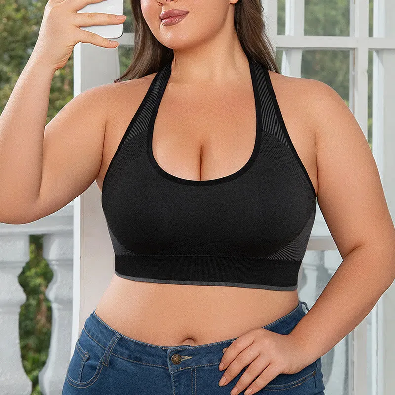 Plus Size Hollow Back Sports Bras