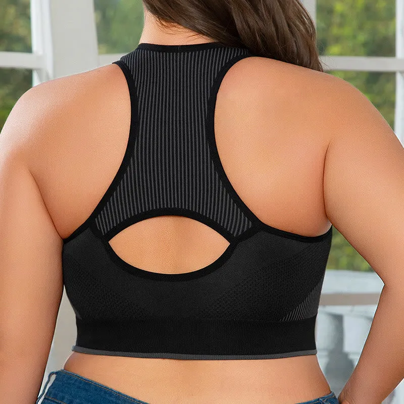 Plus Size Hollow Back Sports Bras