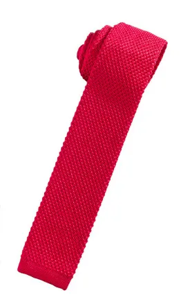 Red Silk Knit Necktie