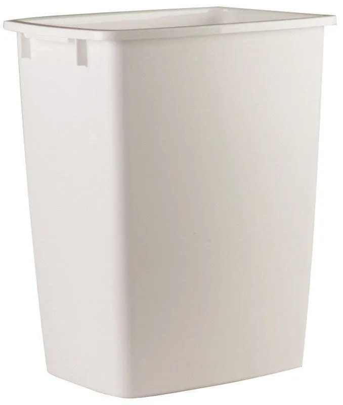 Rubbermaid 9 gal White Plastic Open Top Trash Can