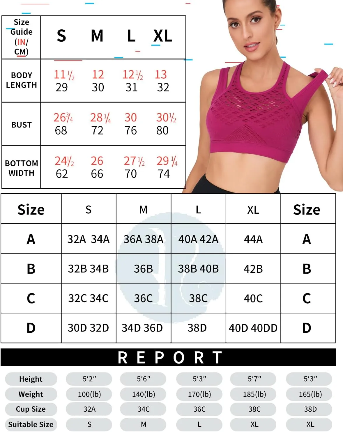 RUNNING GIRL Sports Bras for Women High Support,Seamless Ribbed Longline High Neck Sports Bra Racerback Padded Crop Top Yoga