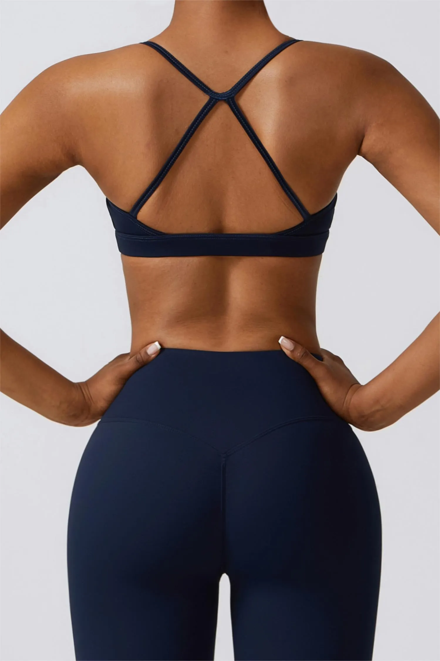 Scoop Neck Strappy Sports Bra