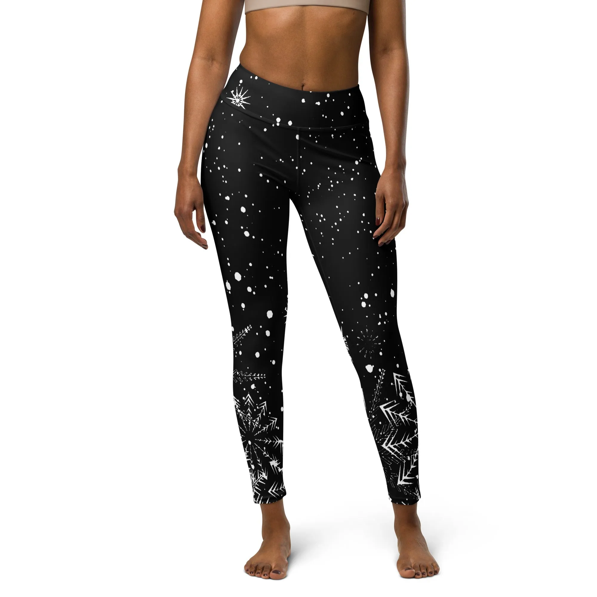 Snowflake Yoga Leggings, lioness-love