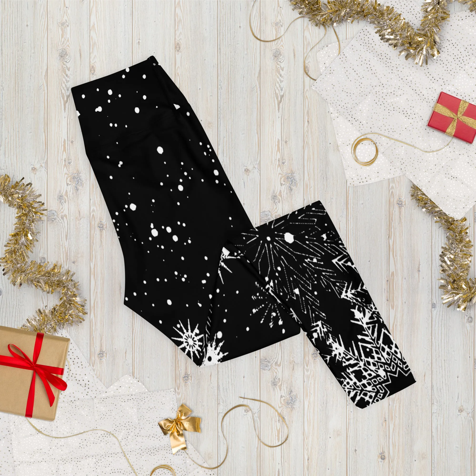 Snowflake Yoga Leggings, lioness-love