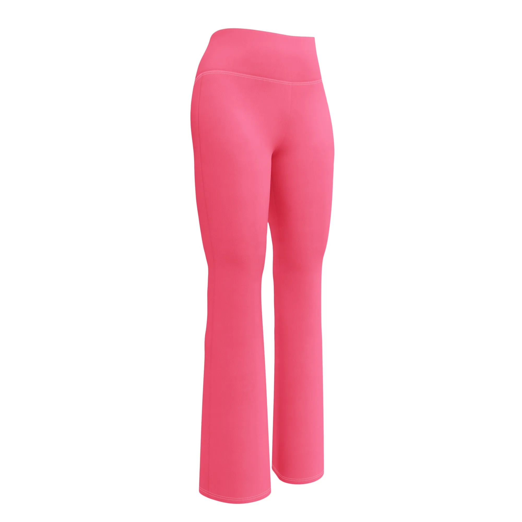 Solid Pink Flare Leggings, lioness-love