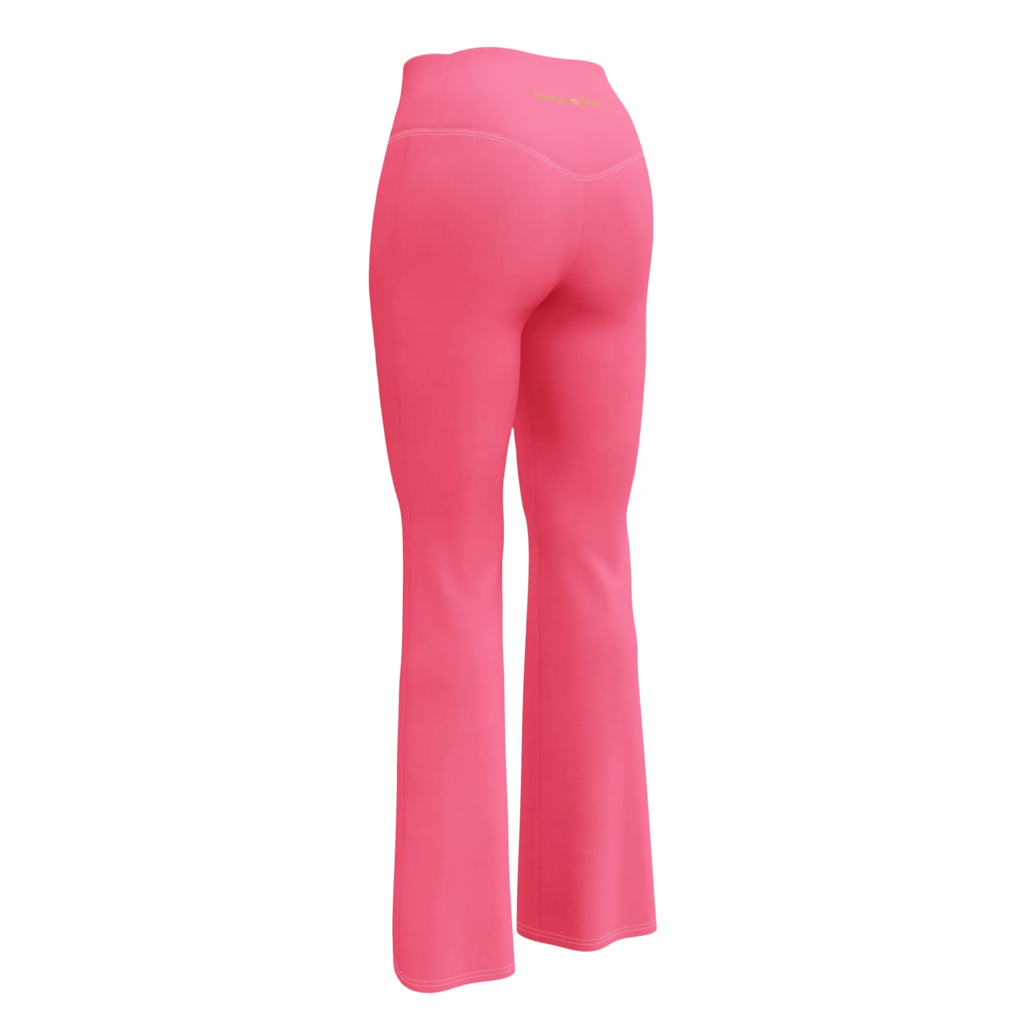 Solid Pink Flare Leggings, lioness-love