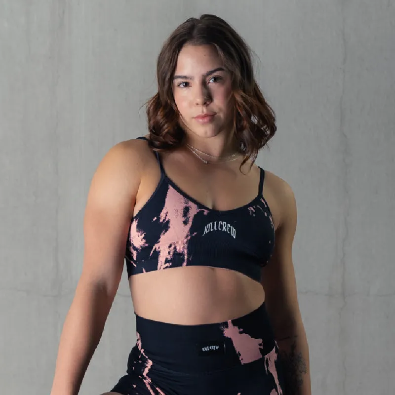 SPLATTER SPORTS BRA - BLACK / ROSÉ