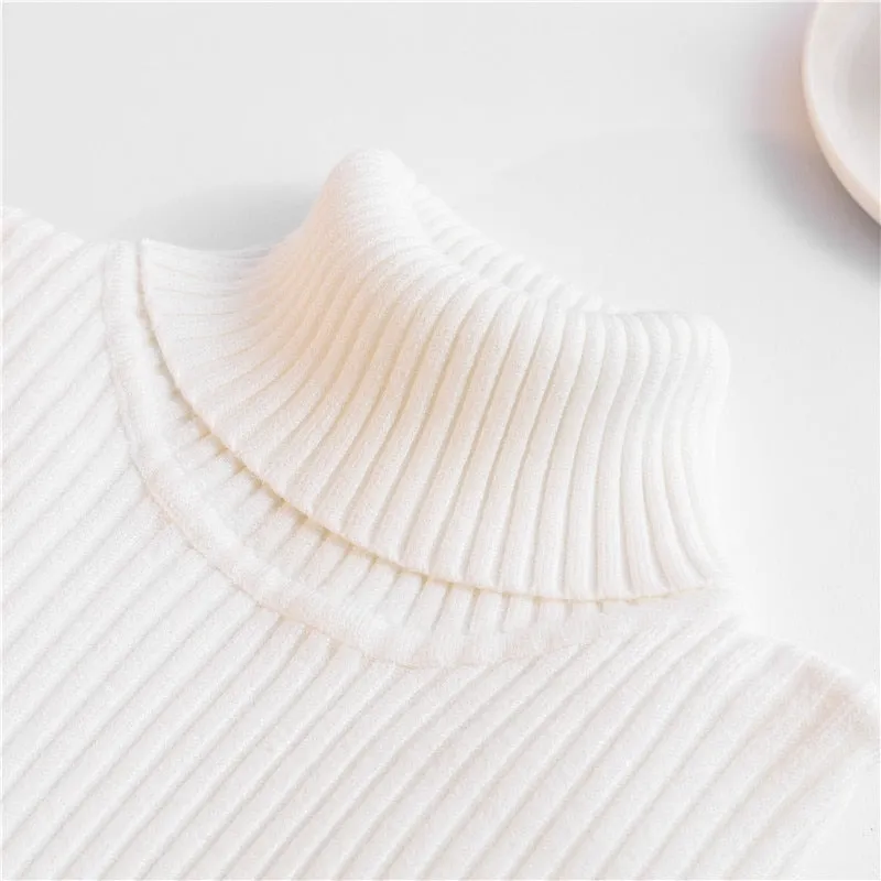 Spring Knitted Turtleneck Casual Pullovers