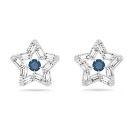 Stella Stud Star Blue Rhodium Plated Earrings 5639188