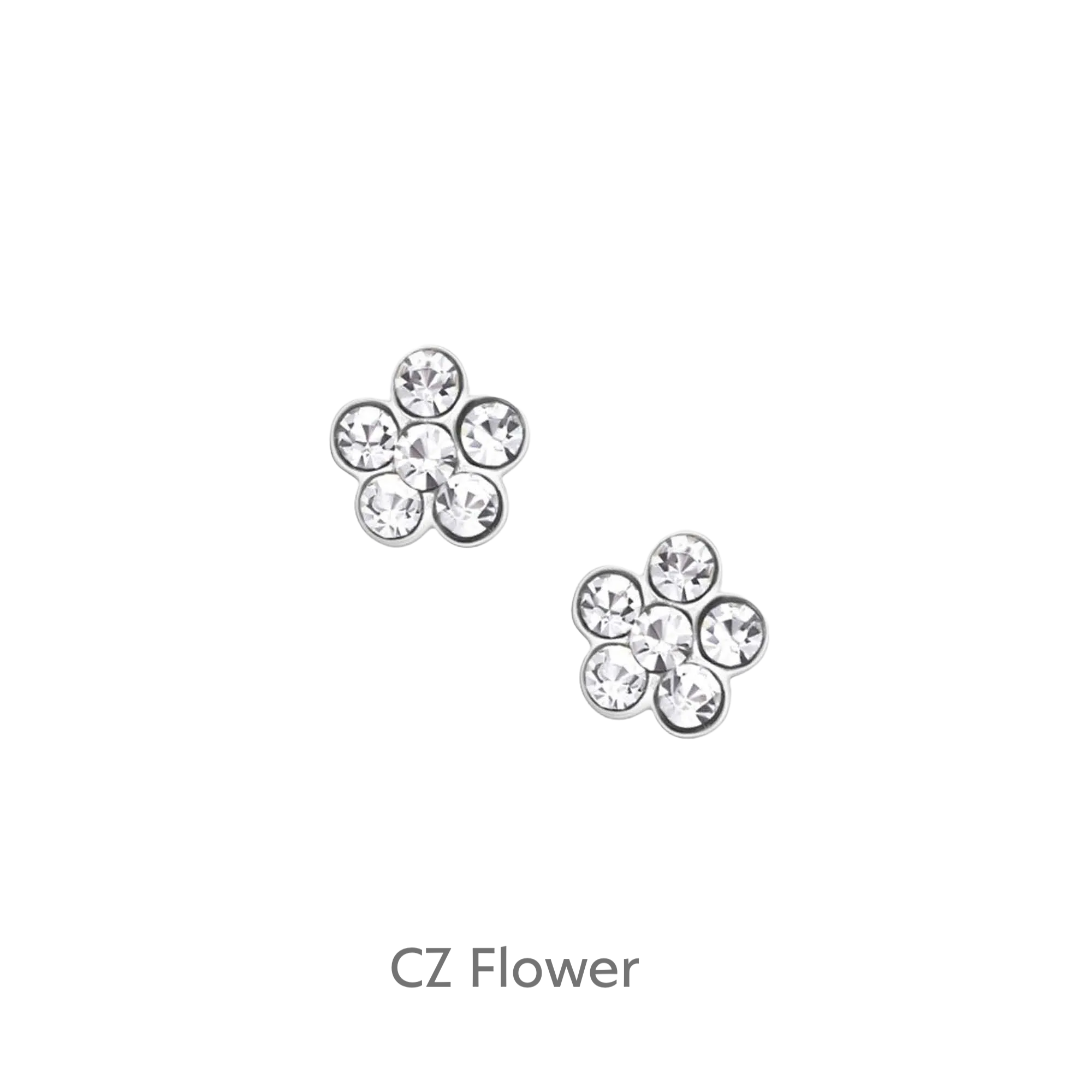 Sterling Silver Stud Earrings - Peach Blossom Card - Boxed for Convenience