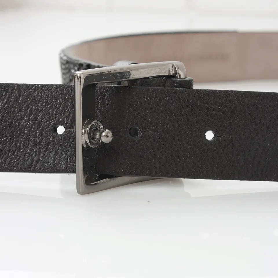 Swarovski Belt With Crushed Metal Buckle