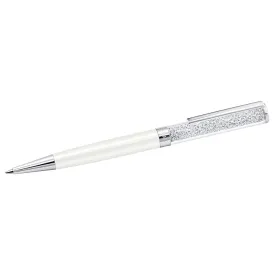 Swarovski Black Ink in White Coloured Casing Crystal Design Crystalline Ballpoint Pen - 5224392