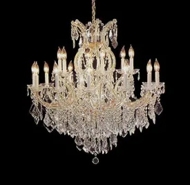 Swarovski Crystal Trimmed Chandelier Chandelier H38" X W37" - Go-A83-1/21510/15 1Sw