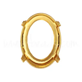 Swarovski setting for 4122 oval rivoli 14x10.5mm gold plated (1)