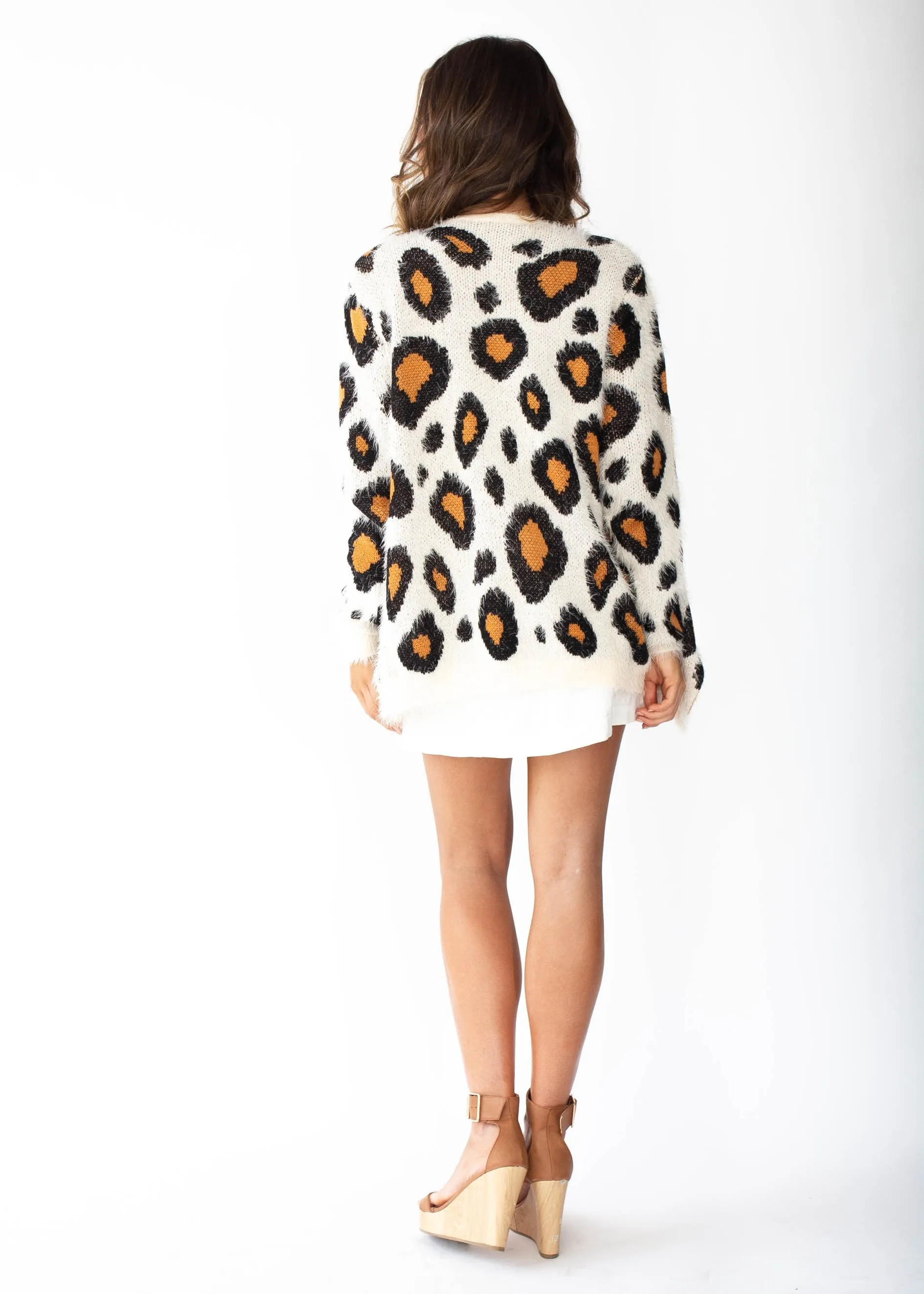 This Bliss Cardi - Beige Leopard