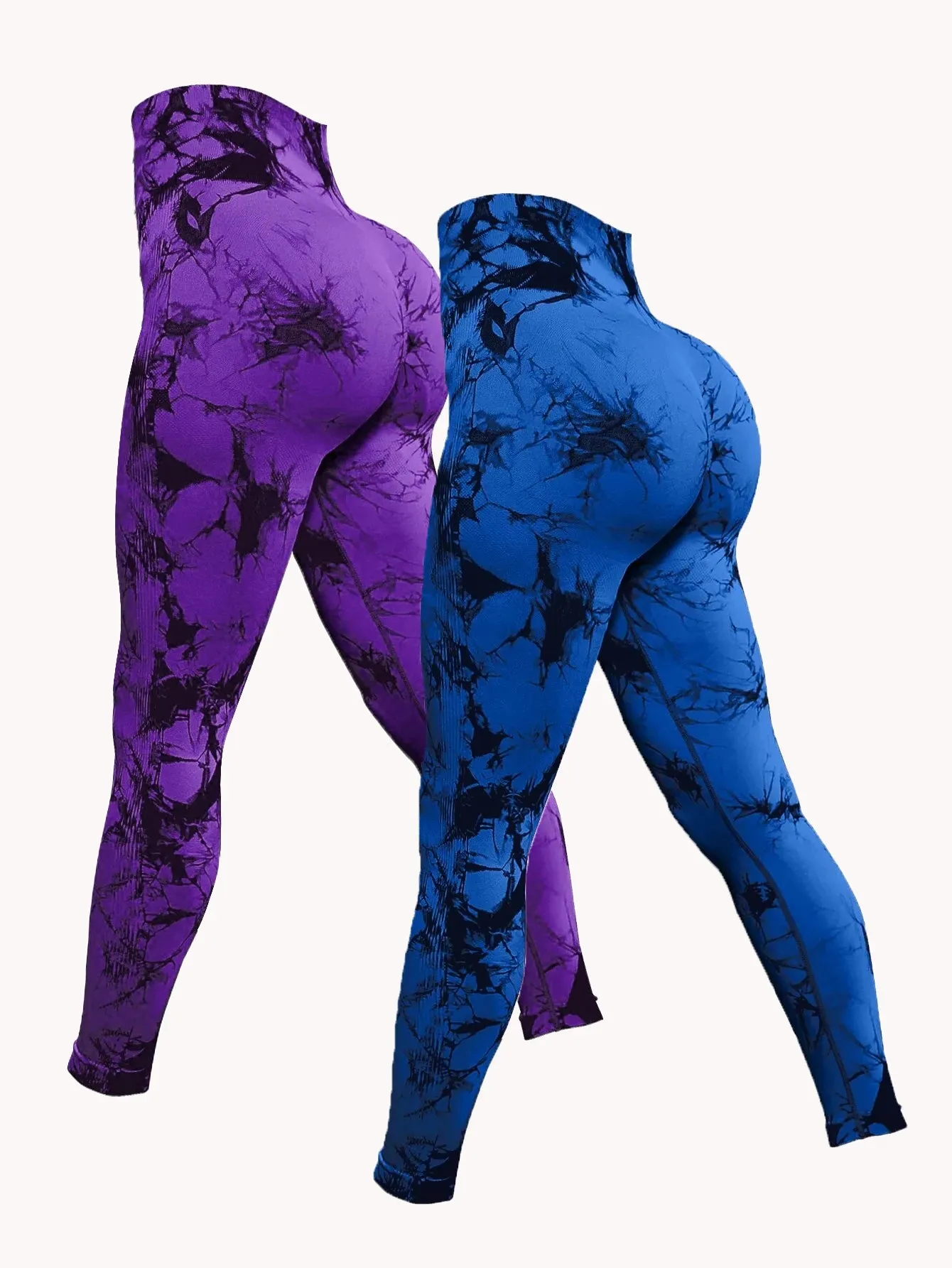 Tie Dye Yoga Pants Sport Leggings 2 Piece Seamless High Waist Push Up Woman Tights Fitness Workout Leggins Gym Clothing